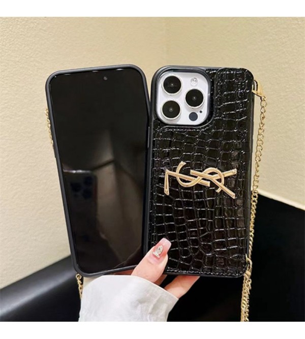 Ysl イブサンローラン女性向け iphone15pro max xr xs max 8/7 plusケース ガラス型 男女兼用 人気 ブランド iphone15 14 13 12 proケース  手帳型 ストラップ付きブランド アイフォン15 8/7 plus se3 2 14 plus ケース 韓国風