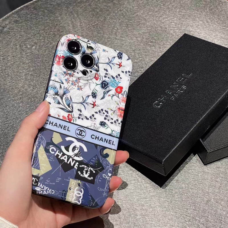 Chanel ブランド iphone se3/14/13 pro/14 pro maxケース インスタ風 シャネル 植物花柄  モノグラム