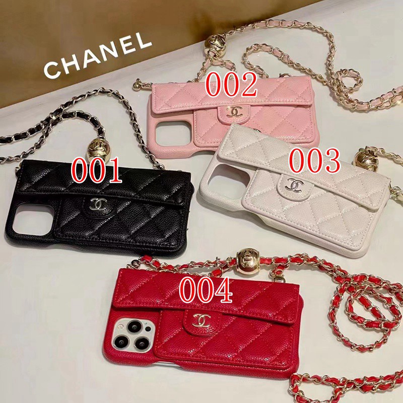 Chanel シャネル ブランド IPhone 14/14 Pro/15 Pro Maxケース カード収納 バッグ ジャケット型 ストラップ付き モノグラム レザー製 アイフォン14/14プロ/15プロマックス カバー ファッション メンズ レディーズ