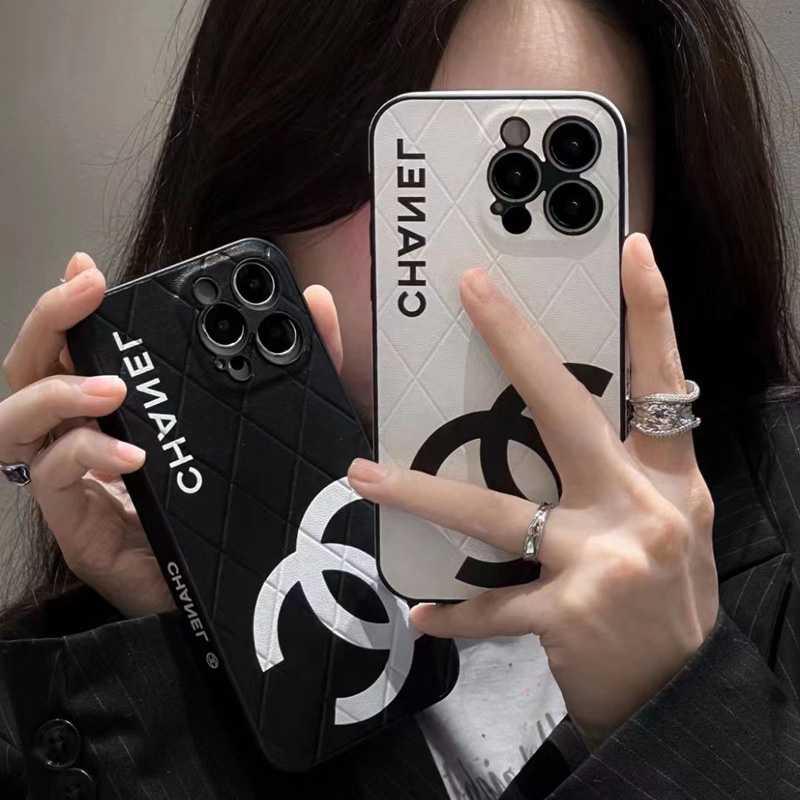 Chanel/シャネル ハイブランド iphone14 pro maxケース モノグラム 黒白色 コピー アイフォン14プロマックス