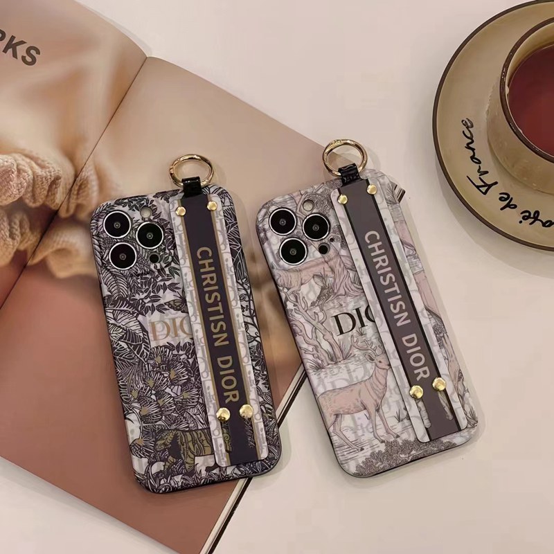 Dior ブランド ディオール iphone 15/15 pro/15 pro max/15 plusケース 安い ハンドバンド スタンド機能 モノグラム リング付き 紛失防止 激安