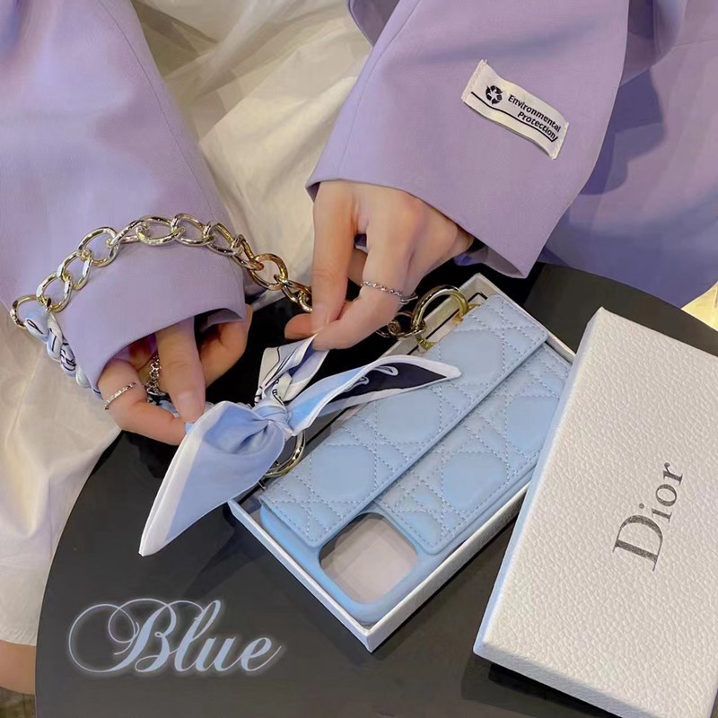 ディオール Dior iphone 15pro max plusケース チェーン バッグ カード革ブランド アイフォン15プロマックス15プラス