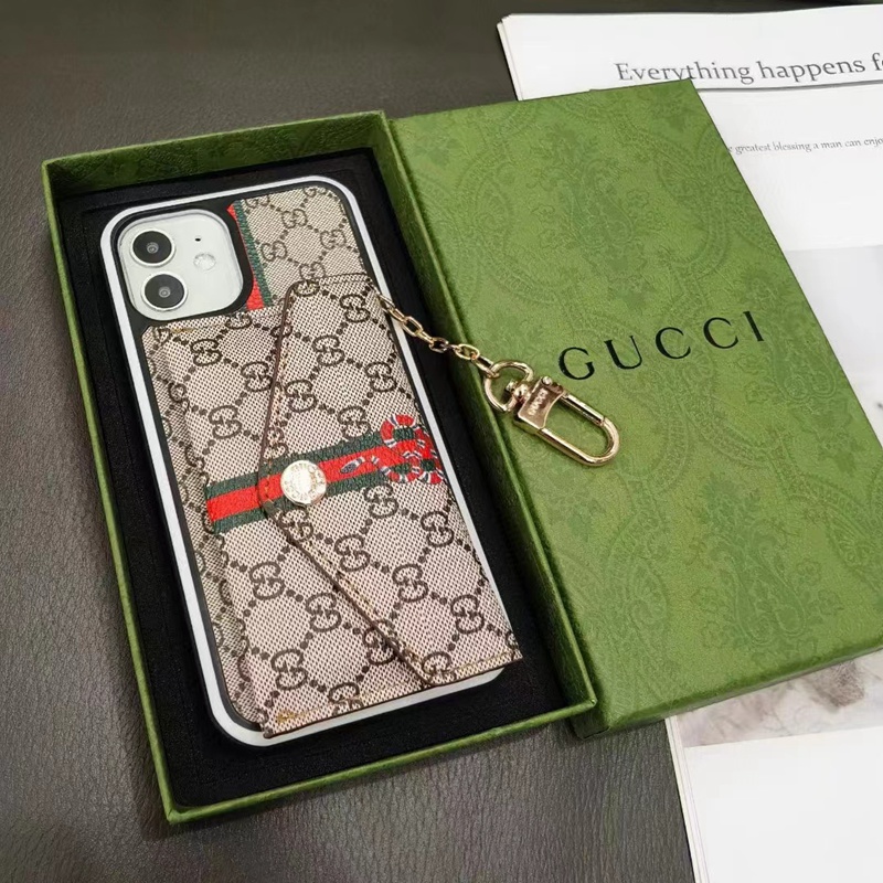 Gucci グッチ ハイブランド Iphone 14/14 Pro/14 Pro Max/14 Plusケース 財布型 ストラップ付き 蛇蜂花柄 カード入れ 封筒 モノグラム アイフォン14/13/12/11カバー ファッション メンズ レディース