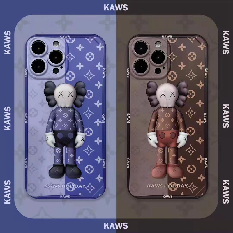 LV/ルイヴィトン KAWS:HOLIDAY コラボ ブランド iphone 13/13 pro/13 pro max/13 miniケース インスタ風 カウズ ジャケット型 モノグラム柄