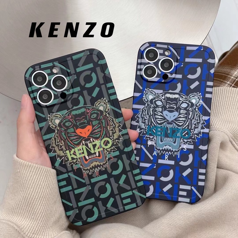 ケンゾー iphone14pro max/14plusケース可愛い ハイブランドkenzo彩色モノグラム虎アイフォン14カバー 男女