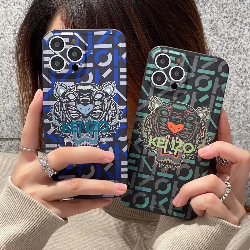 Kenzo ケンゾー ハイブランド Iphone 14/14 Pro/14 Pro Max/14 Plusケース かわいい 虎頭 モノグラム カラー ジャケット型 シリコン アイフォン14/14プロ/14マックス カバー 携帯 軽量 ファッション メンズ レディーズ