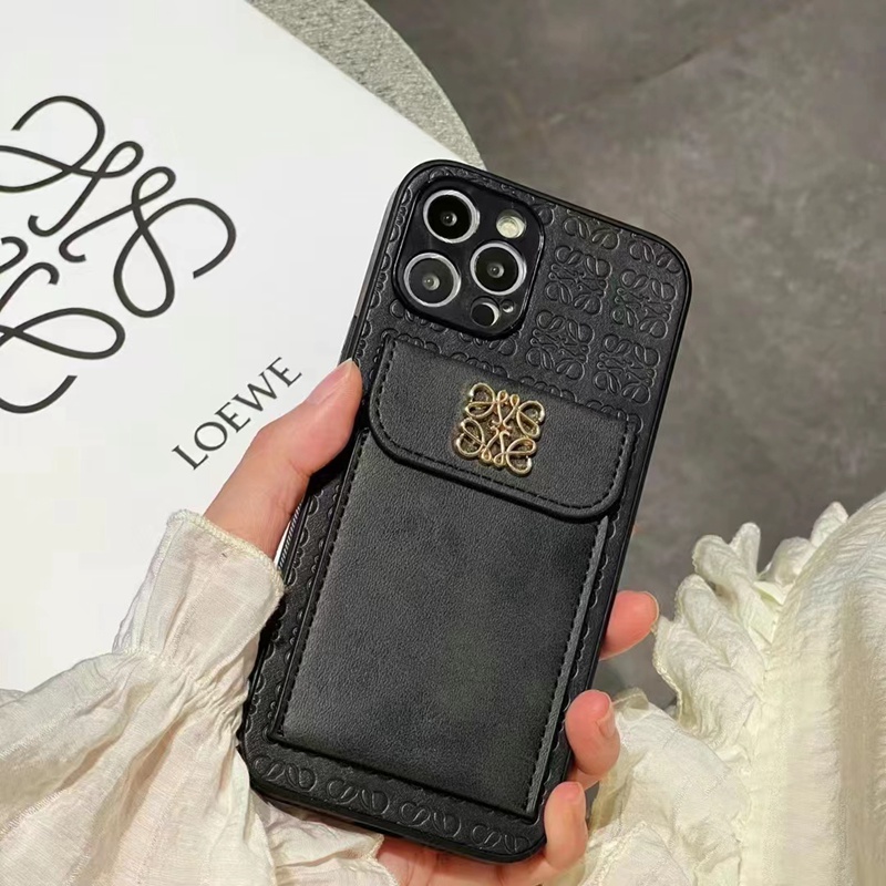 LOEWE ロエベ iphone15pro max xr xs max 8/7 plusケース ガラス型 男女兼用 人気 ブランド