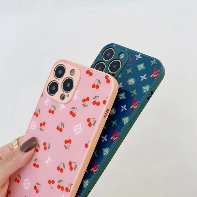 LV/ルイヴィトン ハイブランド iphone SE 第3世代/13/13 pro/13 pro maxケース 個性 チェリー柄 ジャケット型