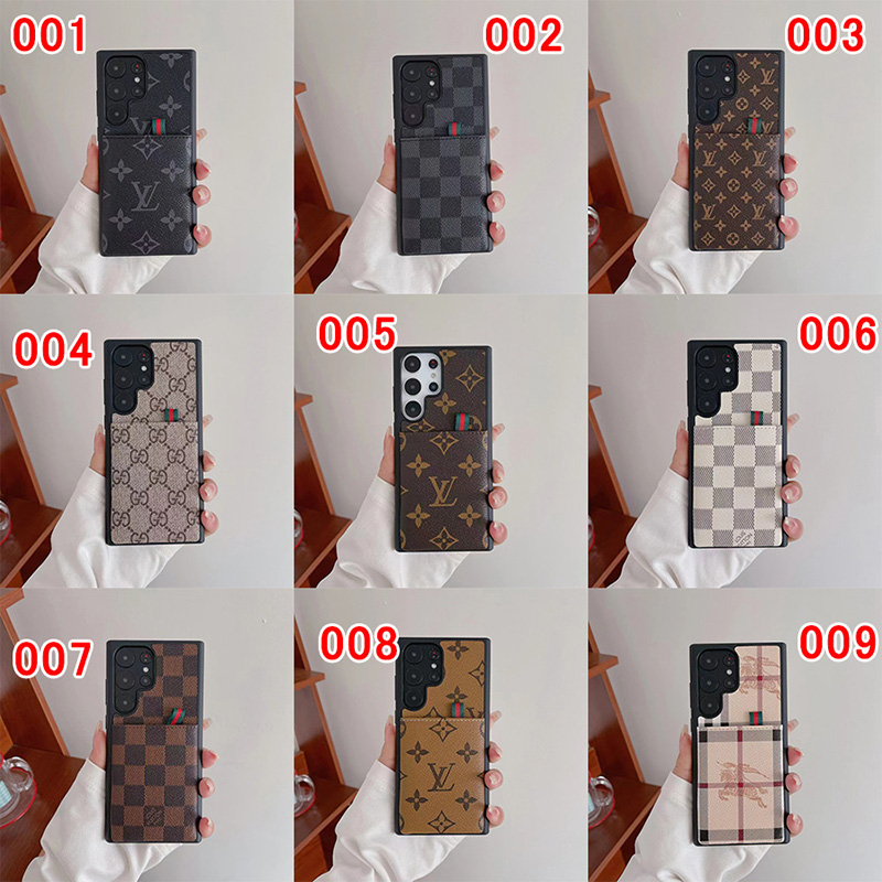 LV/ルイヴィトン Gucci/グッチ Burberry/バーバリー ハイブランド Iphone 14/14 Pro/14 Pro Maxケース かわいい カード入れ レザー Galaxy S23/S23+/S23 Plus/S23 Ultraカバー モノグラム アイフォン14/14プロ/14プロマックス ケース レディース