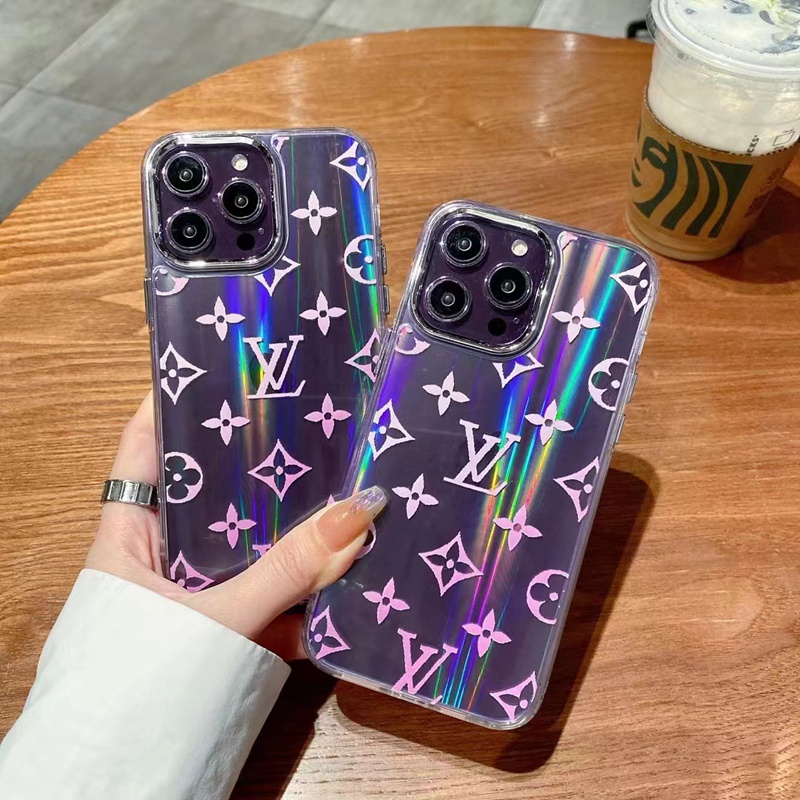 Louis Vuitton ハイブランド ルイヴィトン iPhone 14/14 Pro/14 Pro Maxケース かわいい LV キラキラ ピンク色 モノグラム