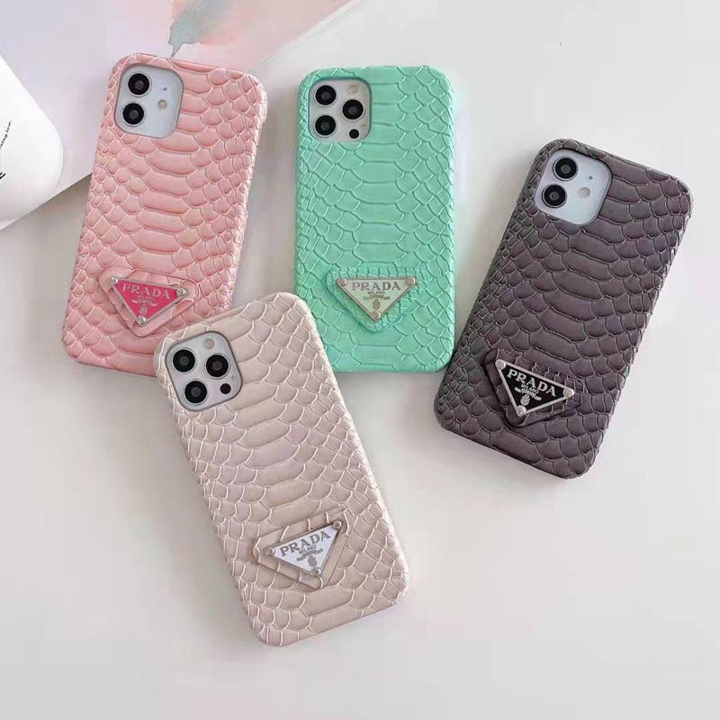 プラダPrada ハイブランドiPhone se3/14/13蛇革galaxy a53/S22+ultraケース モノグラム ジャケット 男女通用