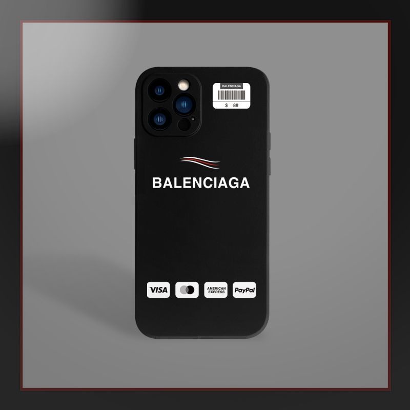 Balenciaga バレンシアガ ハイブランドiphone 14/14 pro/14 pro maxケース オシャレ 黑白 モノグラム