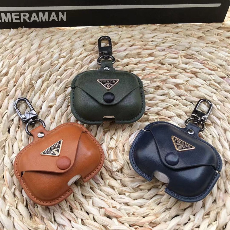 プラダ prada ブランド エアーポッズ3ケース かわいい レザー カラビナ付き バッグ型 ケース 大人気 レディース