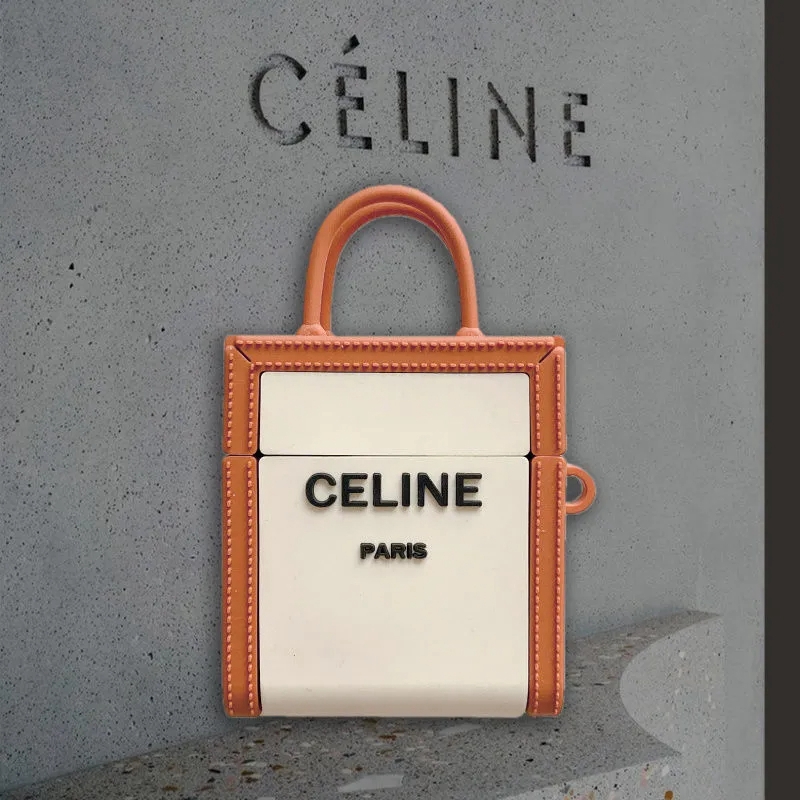 CELINE セリーヌ ブランド AirPods 3/2/1/Proケース 個性 シリコン バッグ風 カラビナ付き 第1/2/3世代
