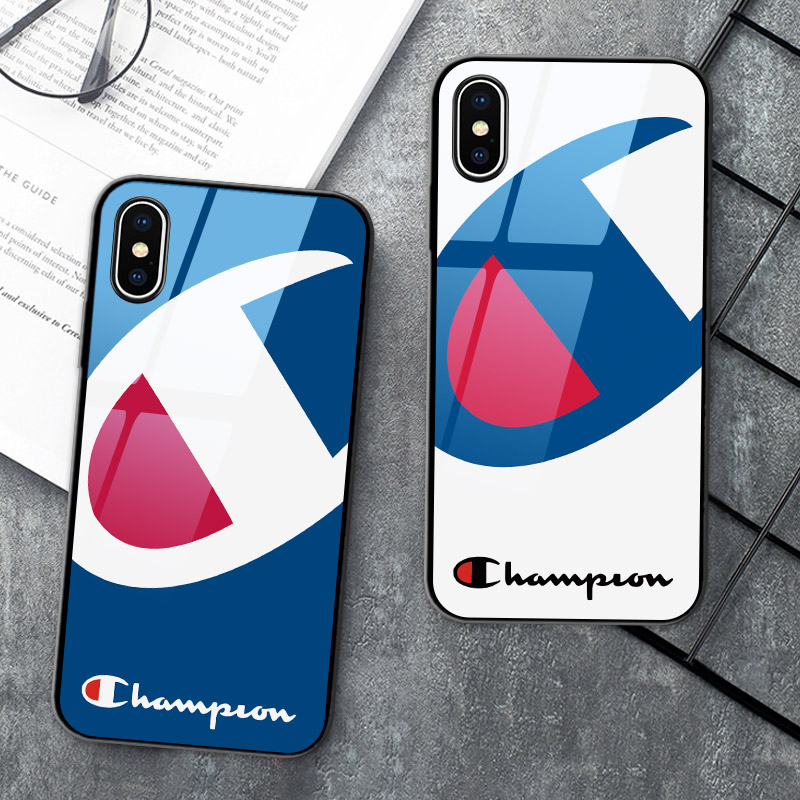 CHAMPION/チャンピオン iphone13/13 pro/13 pro maxケース かわいい ハイブランド 背面ガラス 安い 大人気 ファッション