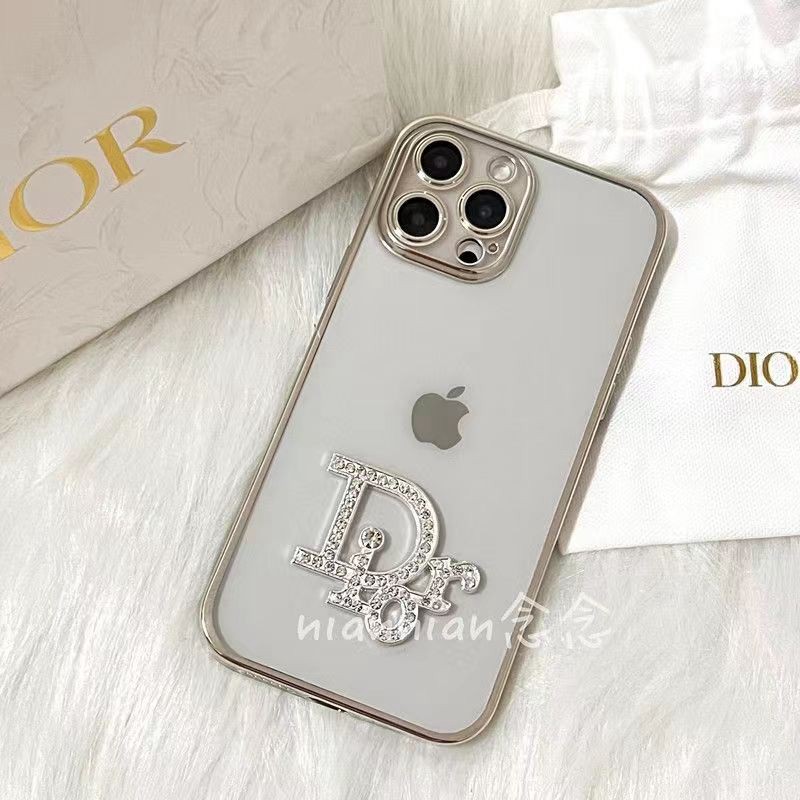 ディオール/Dior ブランド iphone 14/14 pro/14 pro max/14 plusケース 経典 クリアケース 純色 モノグラム きらきら 韓国風