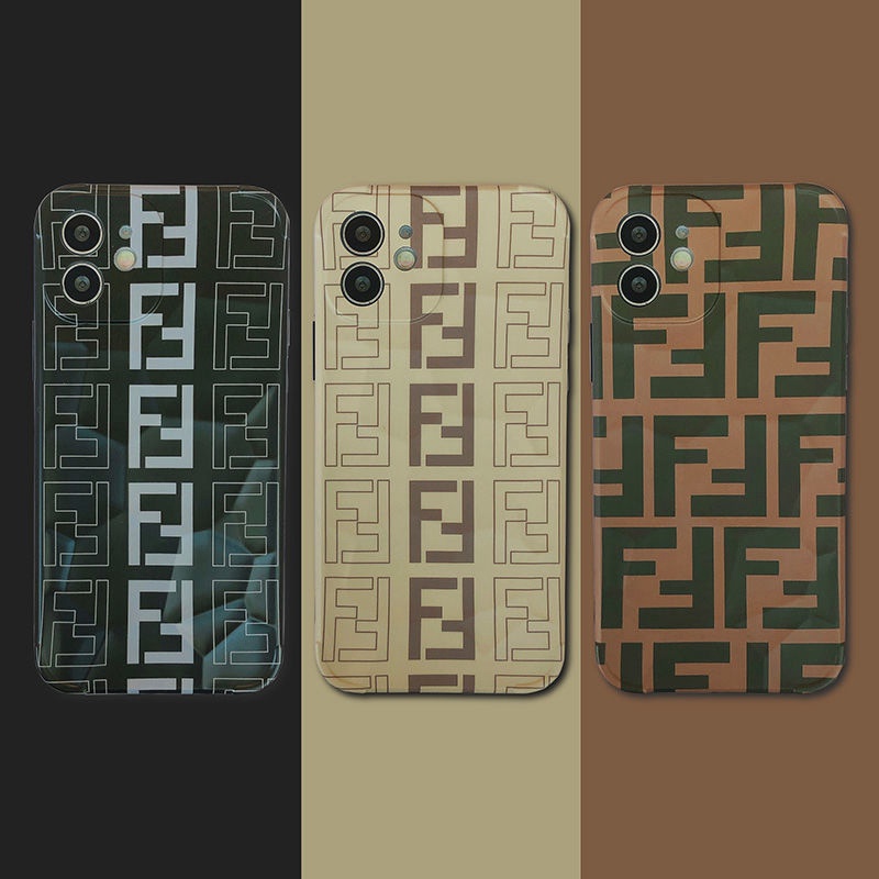 Fendi/フェンディ ハイブランド iphone 13 pro/13 mini/13 promaxケース ジャケット型 FENDI モノグラム シリコン製 耐衝撃