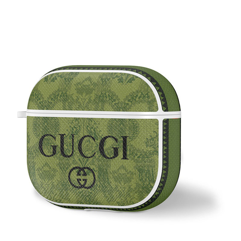 Gucci ブランド グッチ Airpods 3/2/1/proケース レザー製 モノグラム柄 カラビナ付き 人気