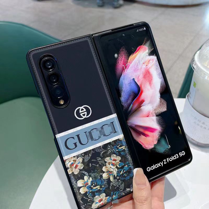 Gucci グッチブランド galaxy z flip5 4 3ケース かわいい女性向け Galaxy Z Fold 5 4 3 2ケースギャラクシーZフリップ4 5ケース スタイル