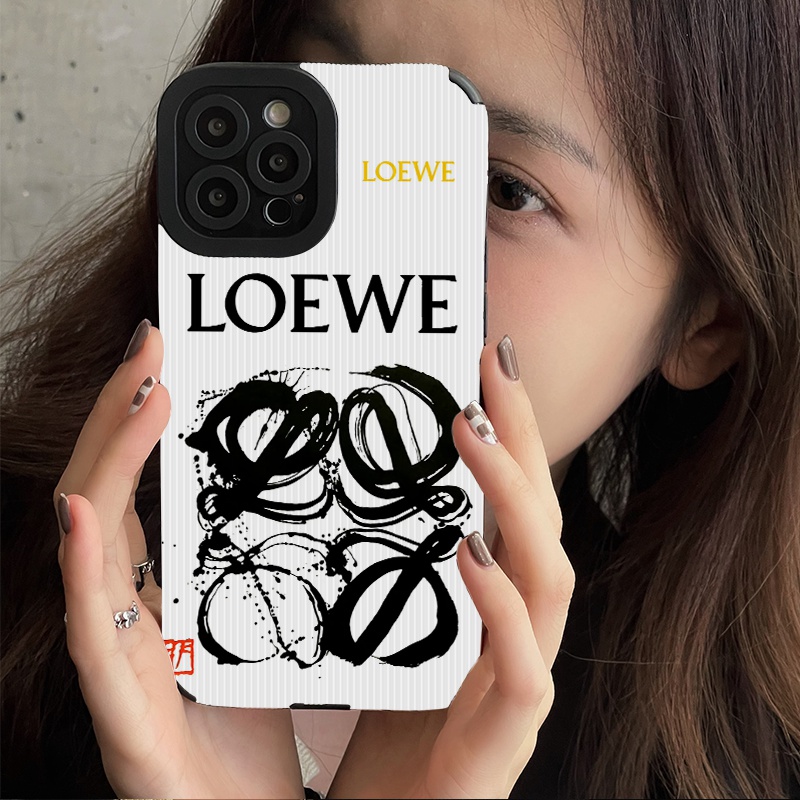 LOEWE/ロエベ ブランド  Iphone se3/13/13 pro/13 pro maxケース モノグラム かわいい 墨風 ジャケット型 四角保護