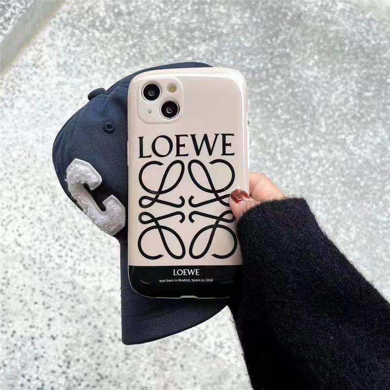 loeweロエベiphone14pro max plusケース キラキラ手帳ジャケット鏡モノグラム化粧アイフォン14ハイブランド男女