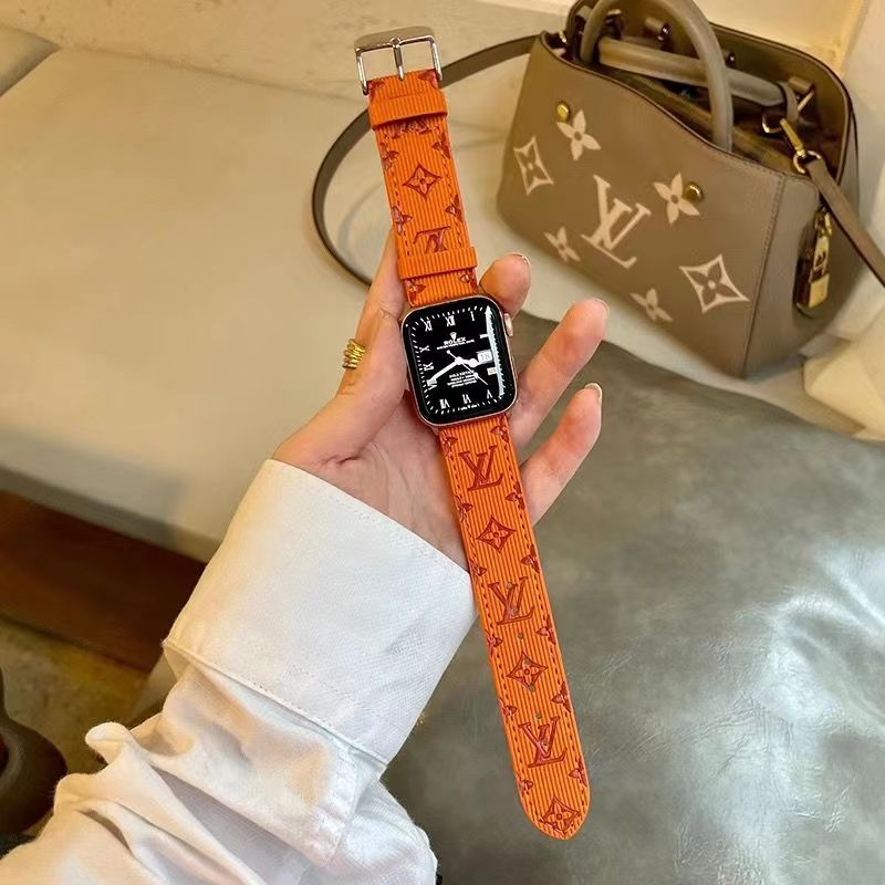 LVアップルウォッチ8/se2/ultraハンド革ヴィトンApple Watchコーデュロイ ブランド モノグラム腕時計ベルト男女ストラップ