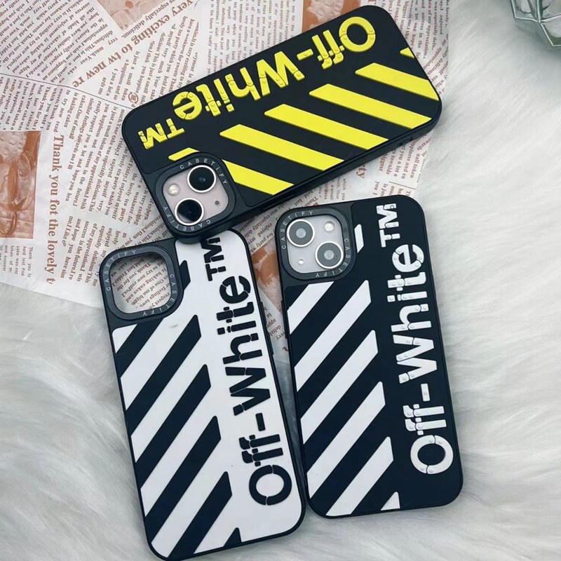 オフホワイトoff-white iphone14pro max/14plusケース可愛いジャケット矢印TPUモノグラム個性ブランド アイフォン14男女