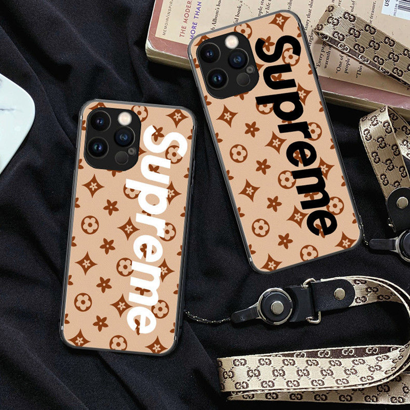 supreme シュプリーム lv ヴィトン コンボ ブランド アイフォン13pro max/13miniカバー インスタ風ストランプ モノグラム