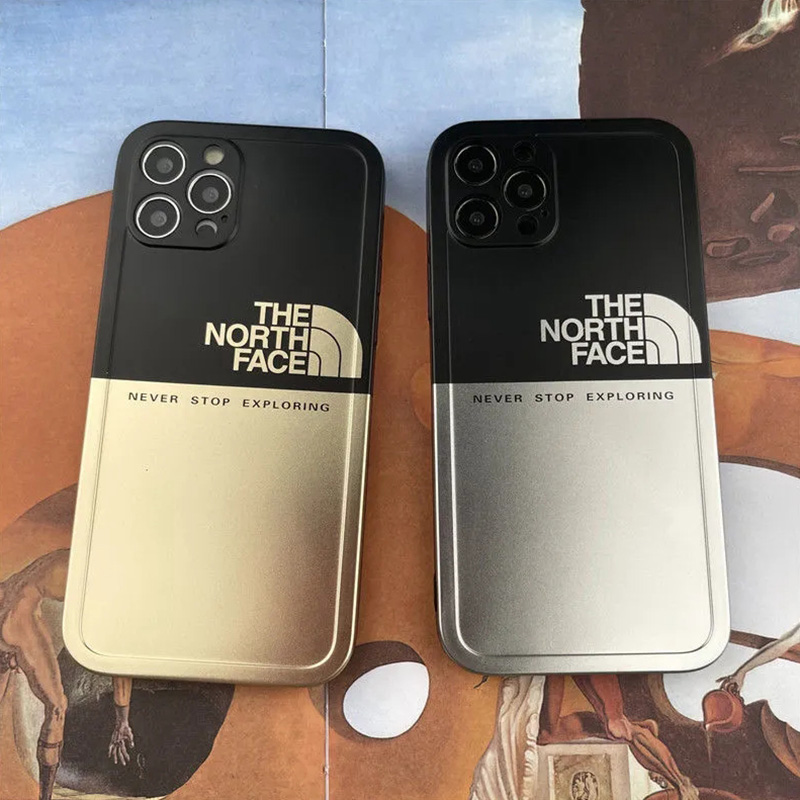 The North Face ザ.ノース.フェイス ブランド iphone 13 pro/13 pro max/13 miniケース 可愛い メッキ 銀色 芸能人愛用