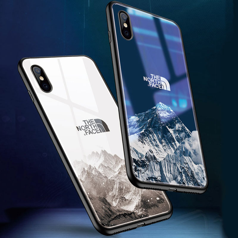 THE NORTH FACE/ザ・ノース・フェイス ハイブランド iphone se 第3世代/14 pro maxケース かわいい 雪山柄 ジャケット型