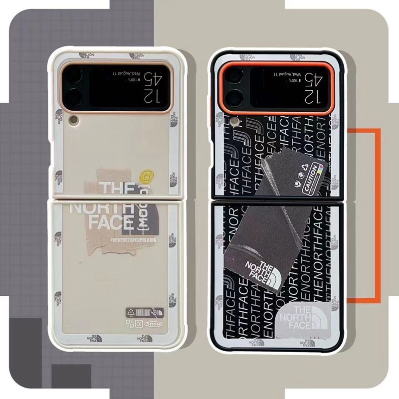 The North Face ザ.ノース.フェイス Galaxy Z Flip4 5Gスマホケース かわいい タック柄 折りたたみ式 モノグラム 激安 男女