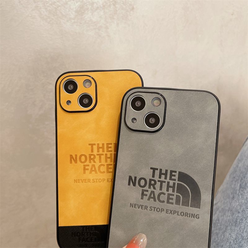 The North Face ザ・ノース・フェイス ハイブランド iphone 14/14 pro/14 pro max/14 plusケース かわいい レザー モノグラム